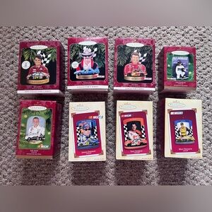 Set of 8 NASCAR ornaments